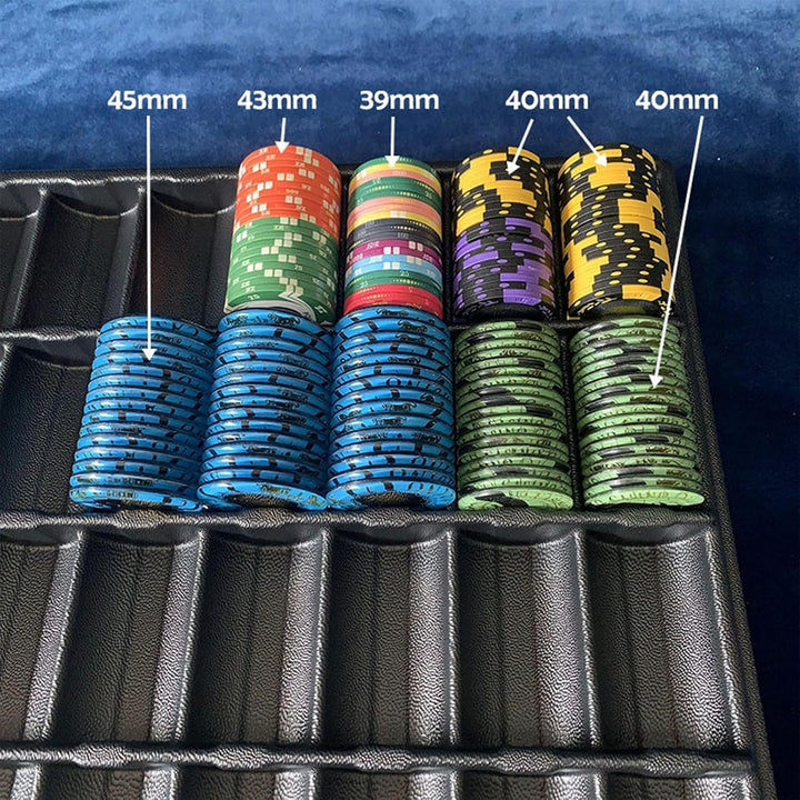 Poker-Chip-Koffer | Pokerchip-Tisch Display - Pokerchiphalter Rack Casino Pokertisch Händler Chips T