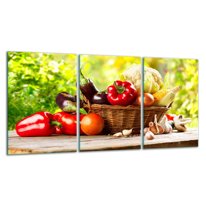 TMK ArtDeko Herdabdeckplatte 3 Teilig 3x30x52 cm - Spritzschutz Herdabdeckung – Herdschutz aus Siche