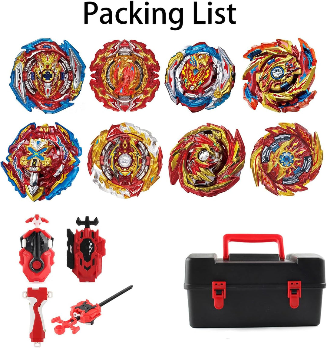 12Pcs Gyros Turbo Kreisel Set, Spielzeug Geschenk + Launcher Mit Box Set,Hong Rend-12, Rend-12