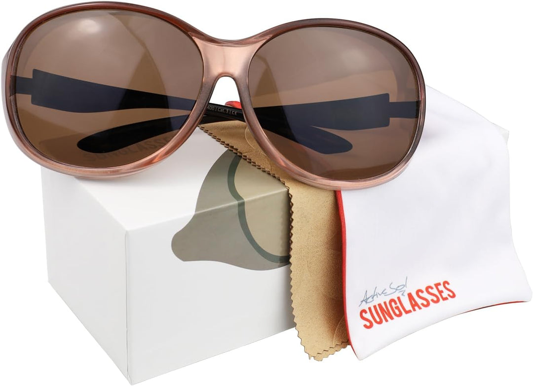 ActiveSol Überzieh-Sonnenbrille Mega, Damen, UV-Schutz, Polarisiert Rosé, Rosé