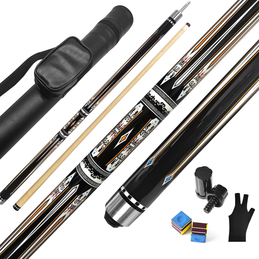 Pool Cue Stick Billard Queue,58“ Pool-Billardqueue BillardStock 12,5 mm Lederspitze Cue Sticks for P