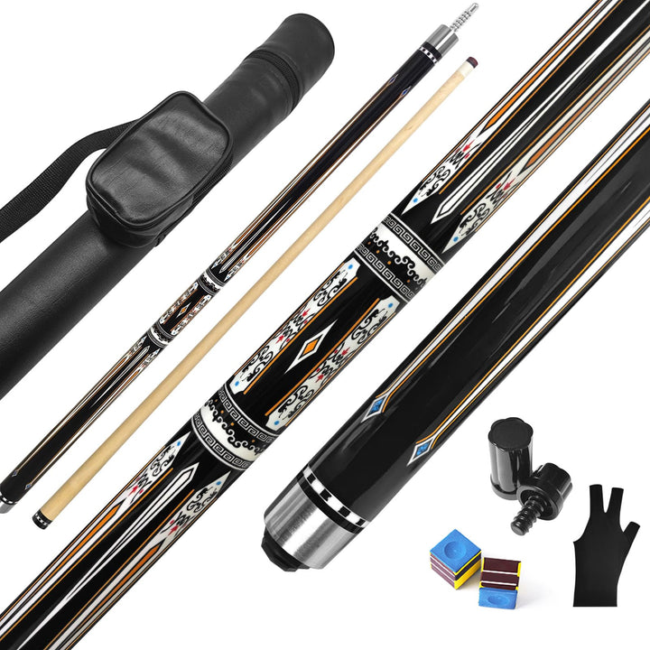 Pool Cue Stick Billard Queue,58“ Pool-Billardqueue BillardStock 12,5 mm Lederspitze Cue Sticks for P