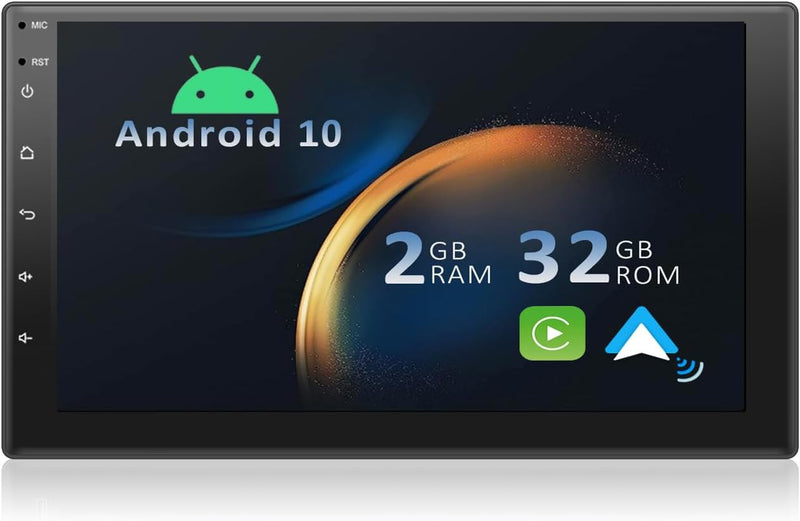 YUNTX Android 10.0 Doppel Din Autoradio mit navi - GPS 2 Din - Rückfahrkamera einbeziehen - 7 Zoll -