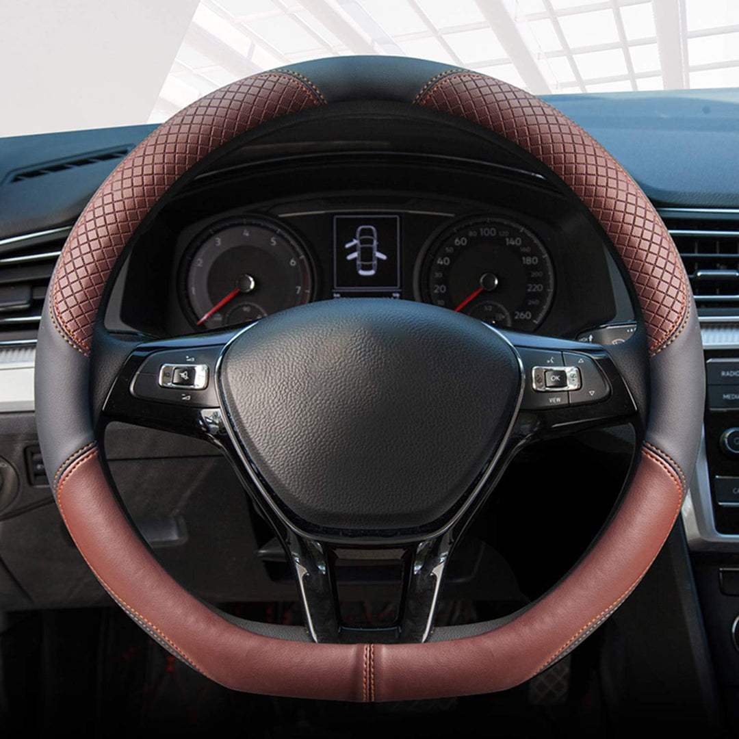 Ergocar Sport D-Form Auto Lenkradbezug Rutschfester Auto Lenkradschutz D-Typ Atmungsaktiv Mikrofaser