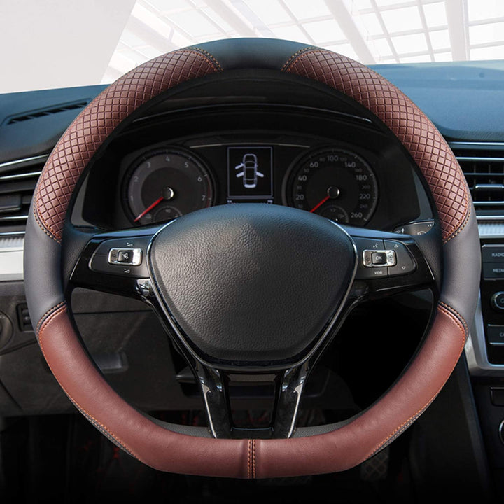 Ergocar Sport D-Form Auto Lenkradbezug Rutschfester Auto Lenkradschutz D-Typ Atmungsaktiv Mikrofaser