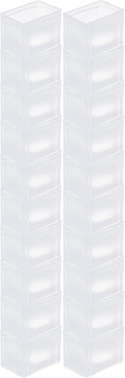 PROREGAL SuperSparSet 20x Transparenter Eurobehälter BasicLine mit geschlossenem Griff | HxBxT 22x20