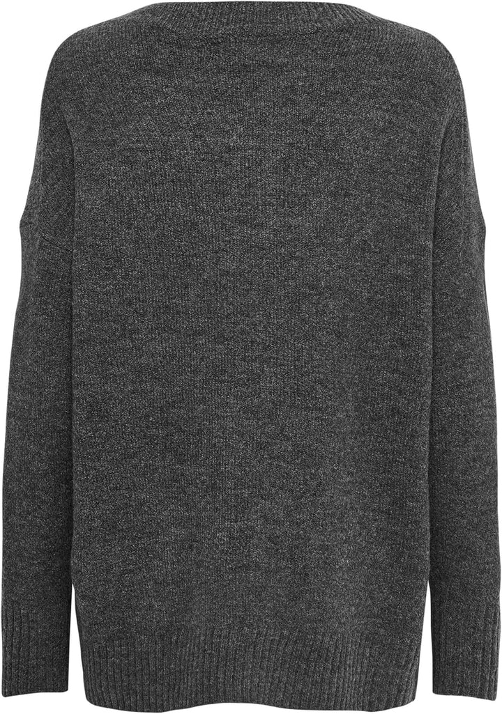 ONLY Female Strickpullover ONLNANJING Strickpullover M Dark Grey Melange, M Dark Grey Melange