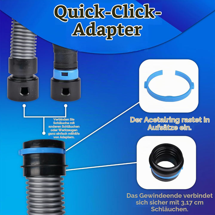Cen-Tec Systems 95237 Quick Click Erweitertes Multi-Brand Elektrowerkzeugadapter-Set für Staubsammlu