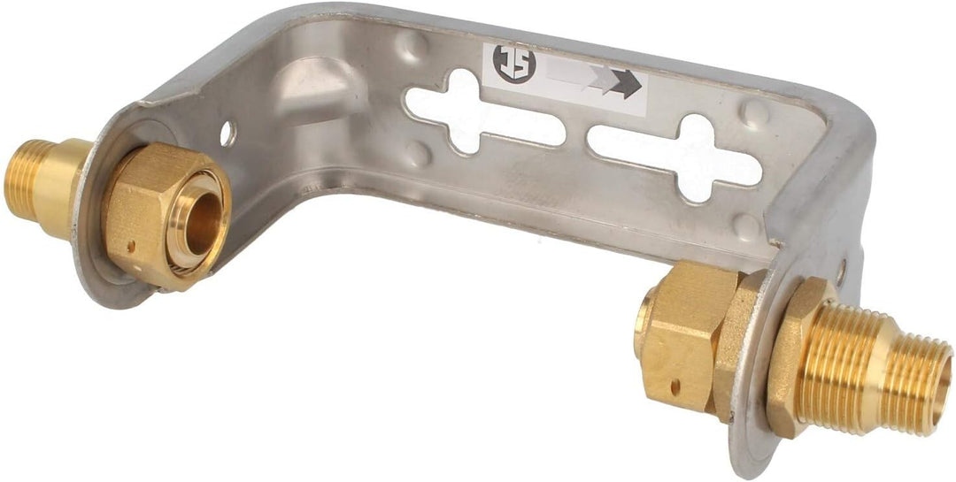 JS Wasserzähler-Bügel für Einstrahlzähler mit Baulänge 110 mm - nicht verstellbar - Edelstahl