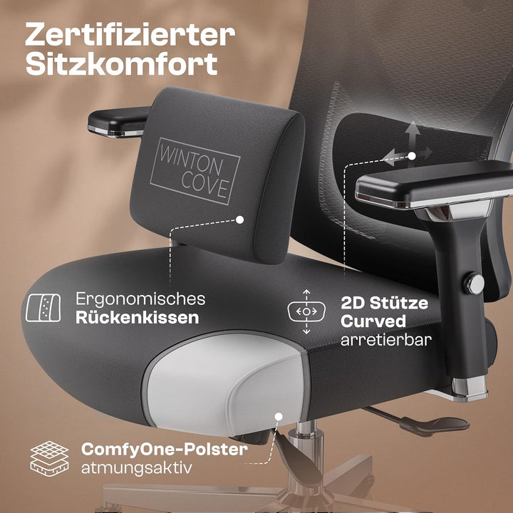 Lancelot Bürostuhl Ergonomisch [VERGLEICHSSIEGER] Bürostuhl Testsieger | Schreibtischstuhl Ergonomis