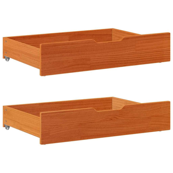 vidaXL Bettschubladen 2 STK., Bettkasten Holz Aufbewahrung mit Rollen, Bett Schublade Bettauszug, Be