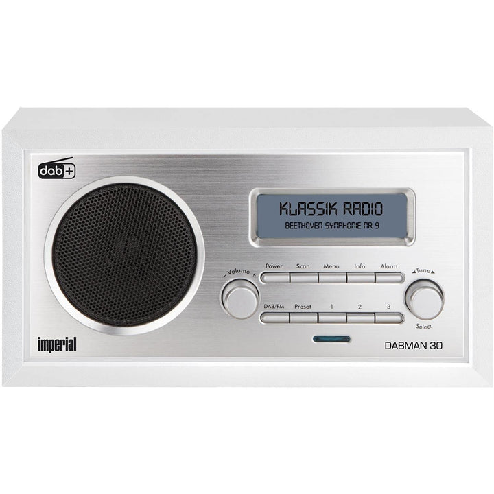 IMPERIAL DABMAN 30 Digitalradio (DAB+ / DAB / UKW, Aux In, inkl. Netzteil) weiss, Mono weiss Mono Si