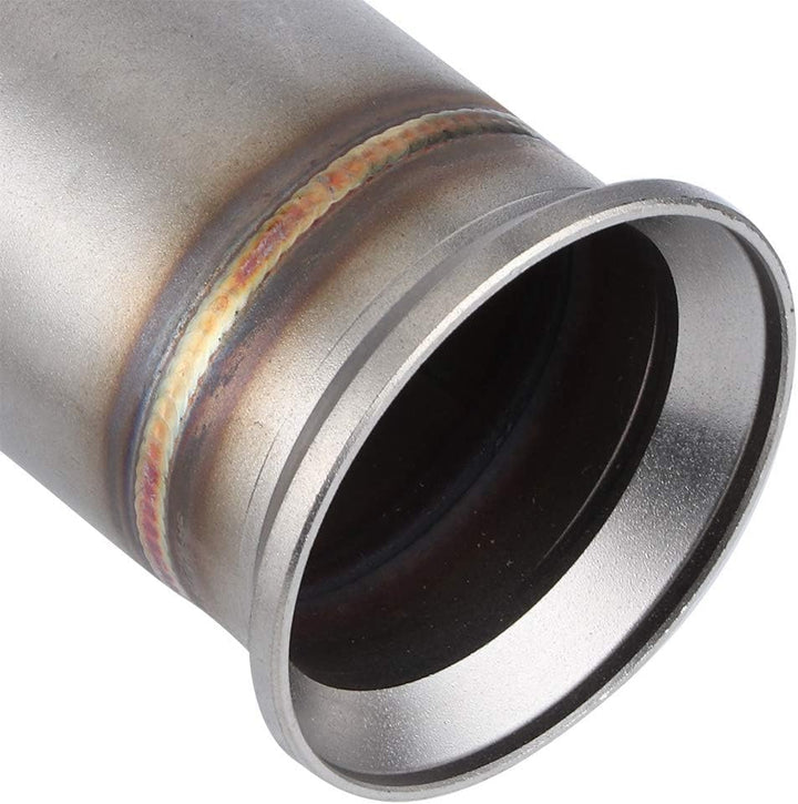 Auspuff Mid Link Pipe, Qiilu Motorrad Auspuff, Katalysator entfernt Decat Auspuff Mittelrohr Motorra