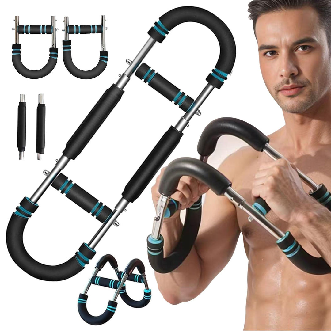 Twister Armtrainer, U-förmiger Twister Armtrainer, Verstellbarer Brust Expander 66–110 Lb mit 3 Wide