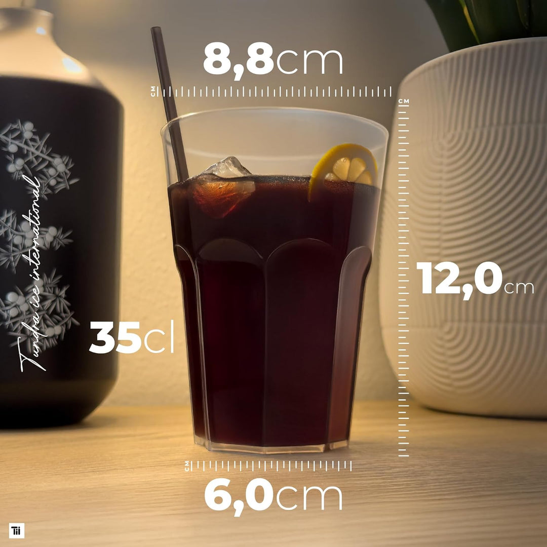TUNDRA ICE INTERNATIONAL - Set mit 40 Trinkgläsern, Bier, Wasser, Verwendung &amp; Wiederverwendung, lei
