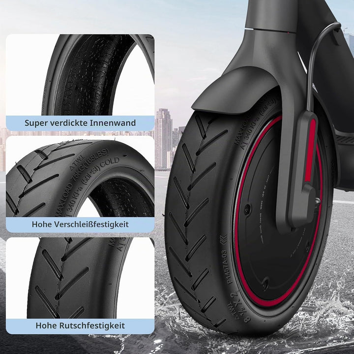E Scooter Reifen 8 1/2 x2 Schlauch für Xiaomi Pro 2/Pro/M365/1S/Mi 3, 50/75-6.1 Reifen und Schlauch