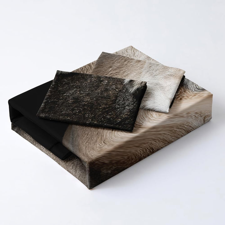 DXHOME Löwen 3D Bettwäsche Set 135x200cm Schwarz Löwenbaby Tiermotiv Weiche Mikrofaser Atmungsaktiv