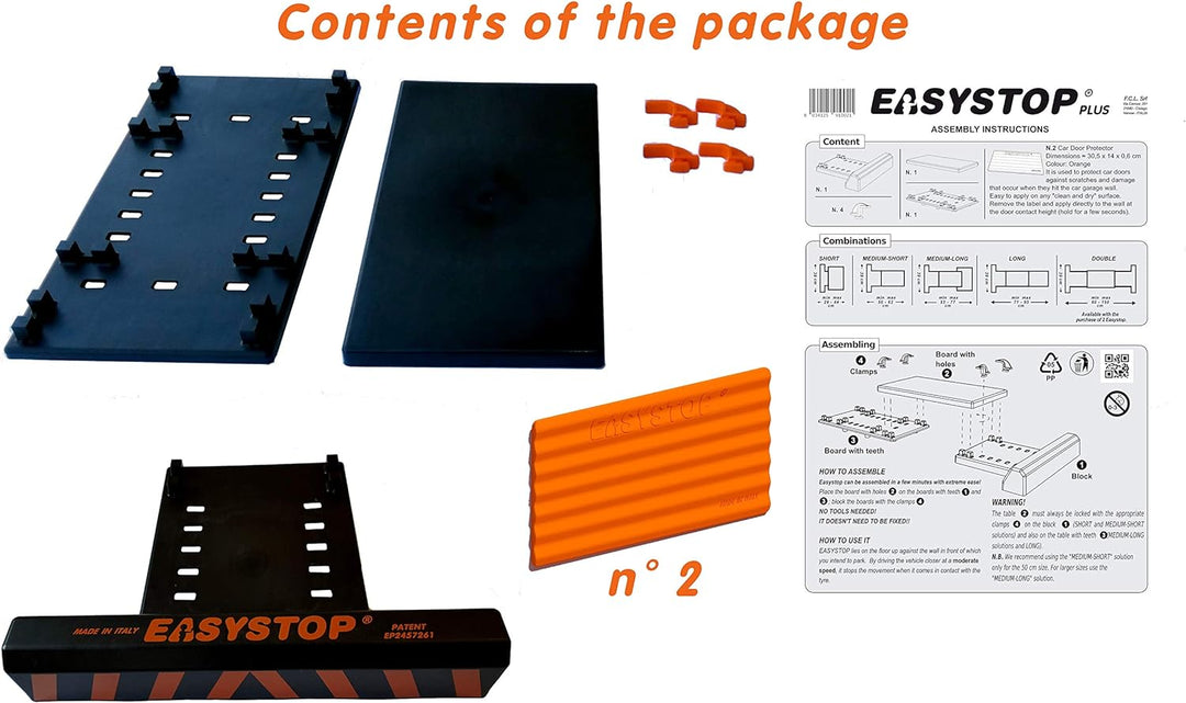Kit Garage Easystop. Radstopper + Autotürschutz. Verstellbar