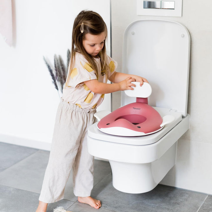 Kindsgut Toilettenaufsatz Wal für Kinder, kinderfreundliches Waldesign, in dezenten und modernen Far