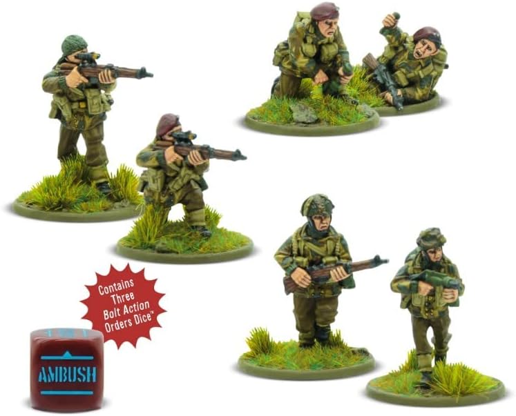 Warlord Games British Airborne Weapons Teams – 28 mm Miniaturen aus Kunstharz für Bolt Action, sehr