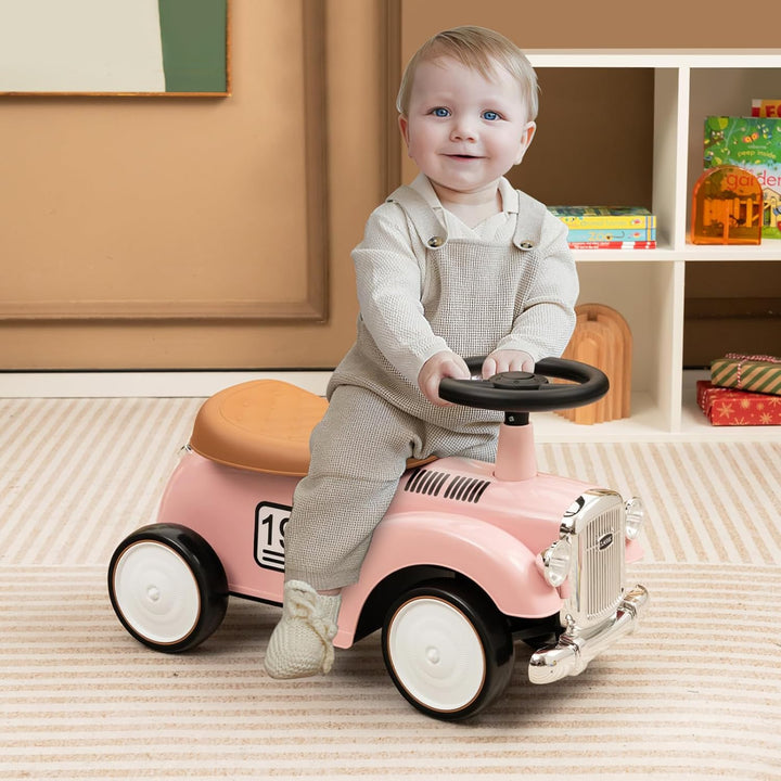 DREAMADE Rutschauto, Kinder Rutschfahrzeug mit Hupe & Stauraum & DIY Abziehbild, Rutscher Jungen & M