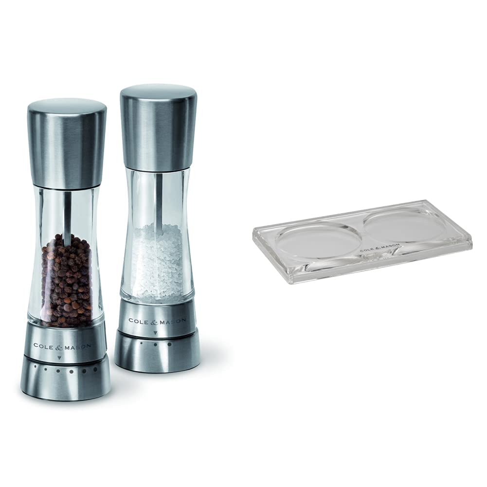 Cole & Mason H59408G Derwent Salz und Pfeffer Mühle Set/Cole & Mason H306119 Ramsgate Klare Salz und