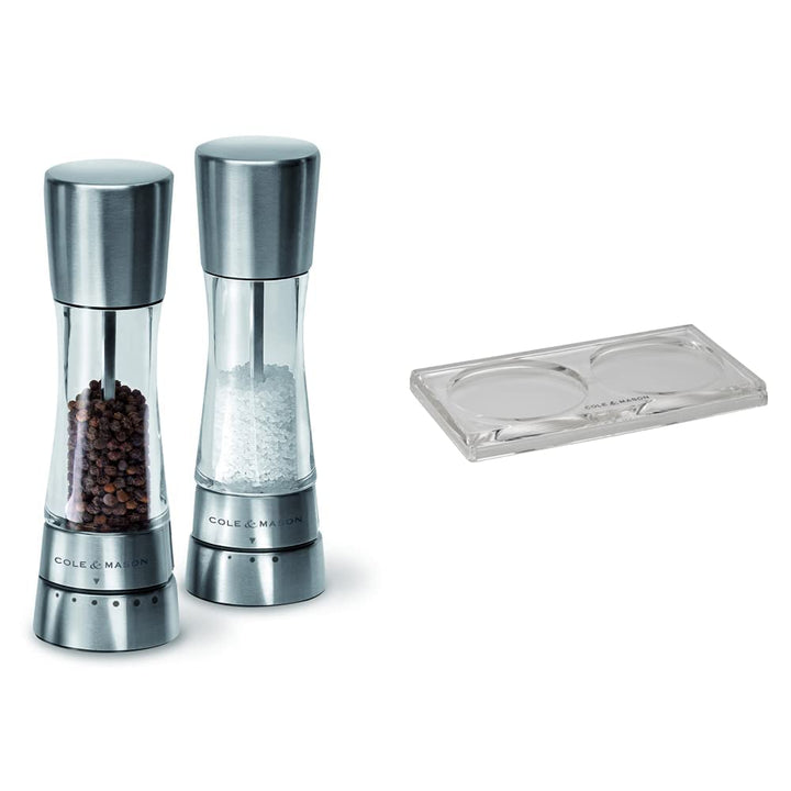 Cole & Mason H59408G Derwent Salz und Pfeffer Mühle Set/Cole & Mason H306119 Ramsgate Klare Salz und