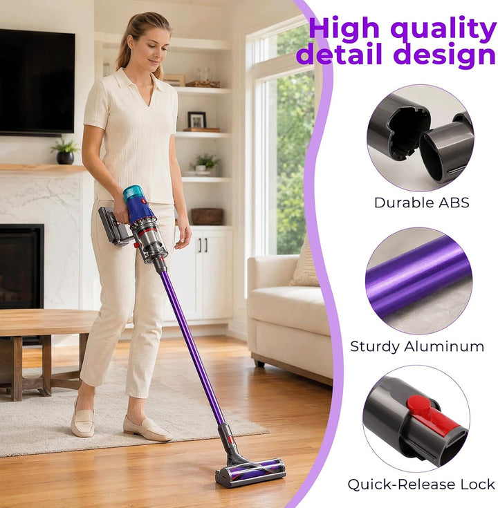Verlängerungsrohr Kompatibel mit Dyson V12 Detect Slim / V10 Digital Slim, 74 cm Saugrohr aus Alumin