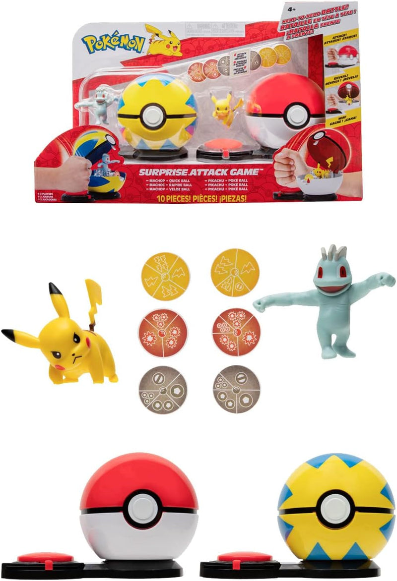 BANDAI POK Poké Ball Attack Surprise Machop Pikachu W2