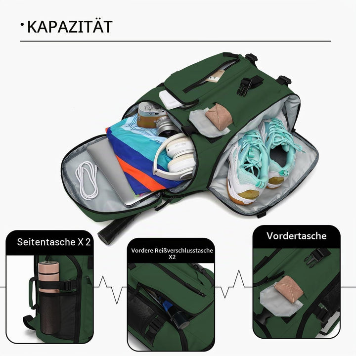 Kalesi Gym Duffle Bag Backpack 4-Way Waterproof with Shoes Compartment for travel Sport Hiking Lapto
