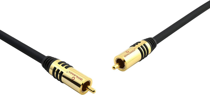 Oehlbach NF Sub, Cinch Subwoofer-Kabel - Audiokabel - rund - OFC - 2m - schwarz Schwarz 2m Single, S