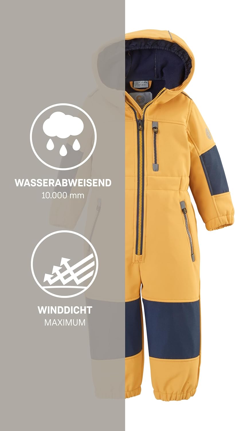 first instinct by killtec Jungen Fiow 35 Mns Onpc Softshell Overall mit Kapuze 74-80 dark sun, 74-80