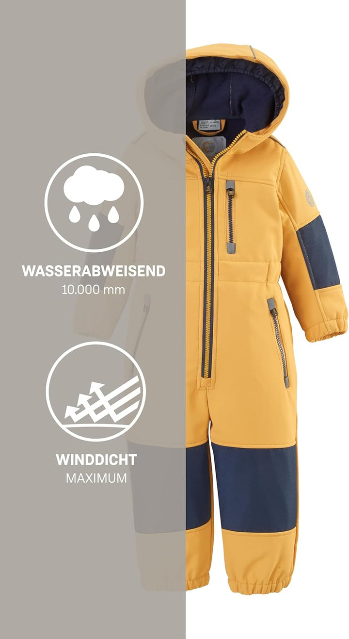 first instinct by killtec Jungen Fiow 35 Mns Onpc Softshell Overall mit Kapuze 98-104 dark sun, 98-1