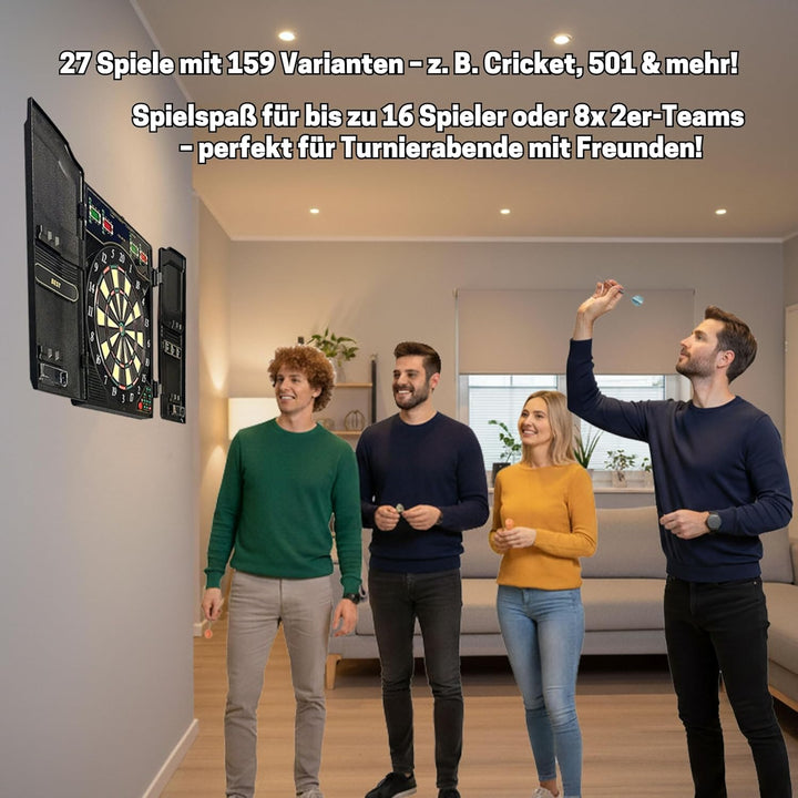 Best Sporting Dartscheibe elektronisch Oxford Evolution I Dartscheibe elektronisch mit LED-Anzeigen