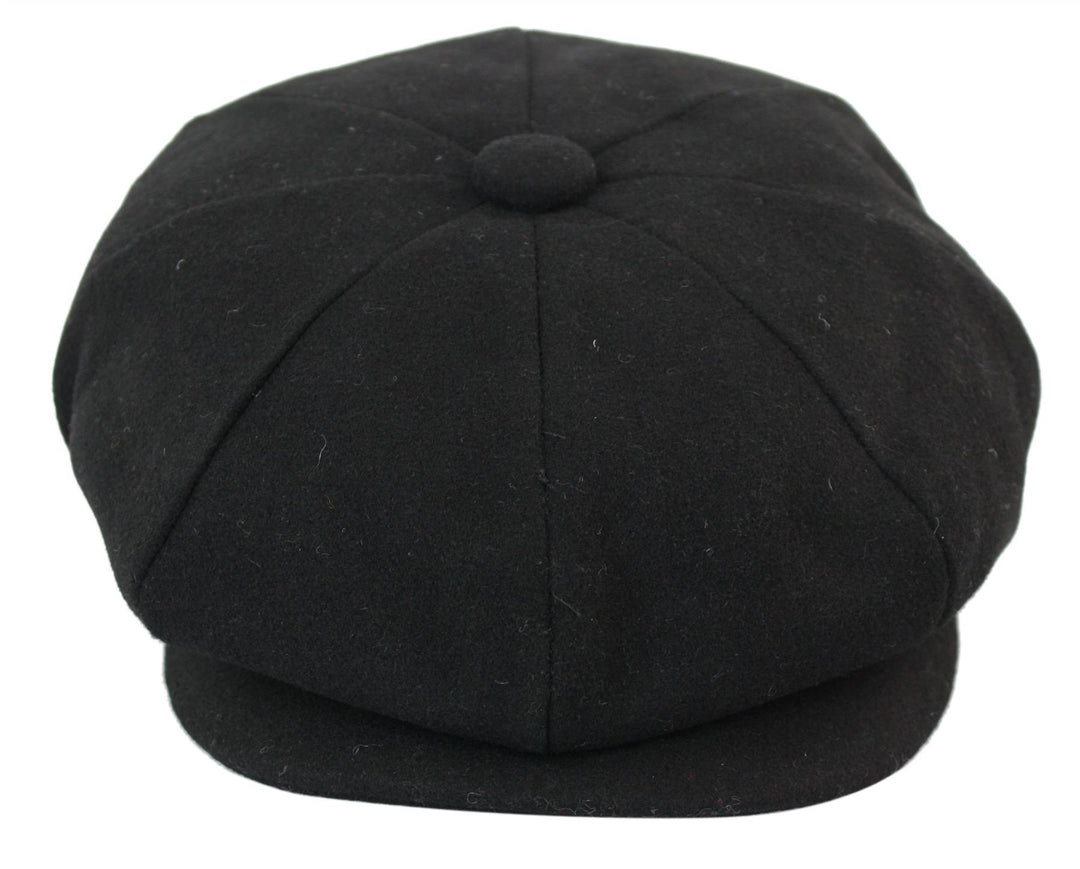 TruClothing.com Herren Mütze Fischgräte Tweed Design Grandad Stil Rabatt Preis M Schwarz, M Schwarz
