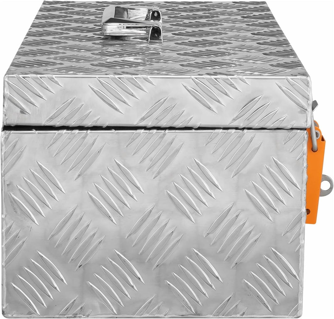 Aluminium Riffelblech Werkzeugbox 1,5mm Stärke - XXL Werkzeugtruhemit Einsatz - 59,5 x 29 x 23,5 cm