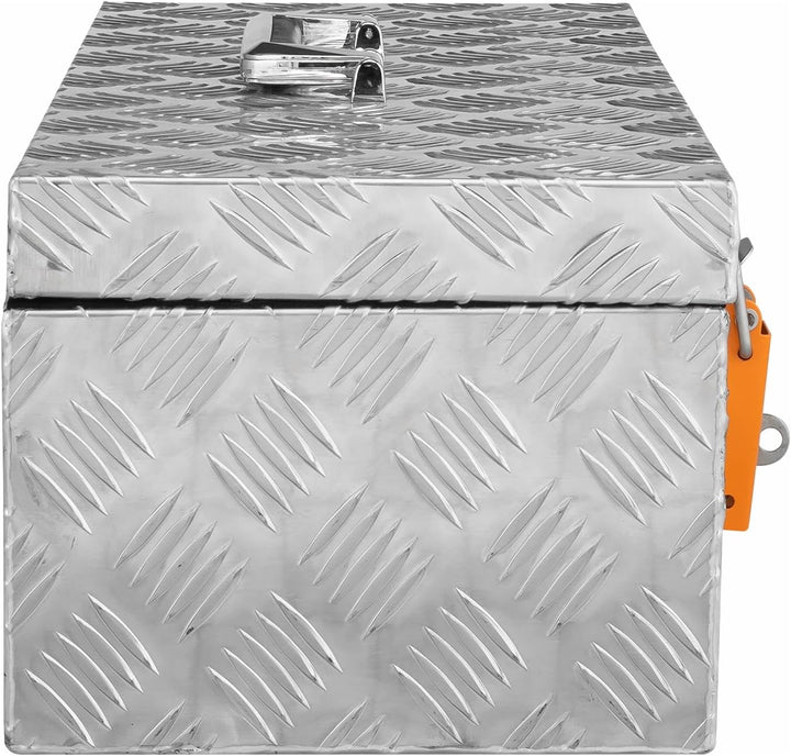 Aluminium Riffelblech Werkzeugbox 1,5mm Stärke - XXL Werkzeugtruhemit Einsatz - 59,5 x 29 x 23,5 cm