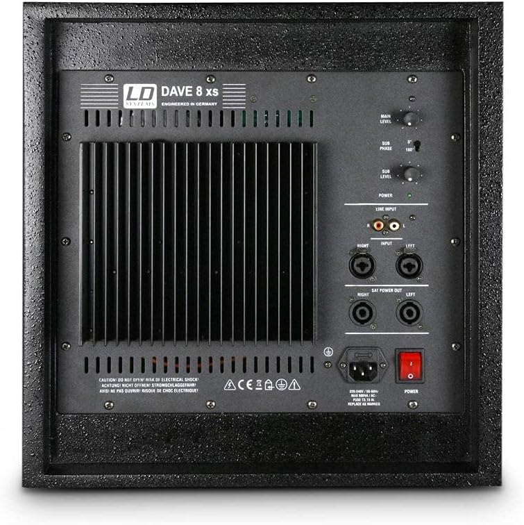 LD Systems LDDAVE8XS Dave Serie Multimedia System (20,3 cm (8 Zoll), 117 dB/mW, aktiv) schwarz, Schw