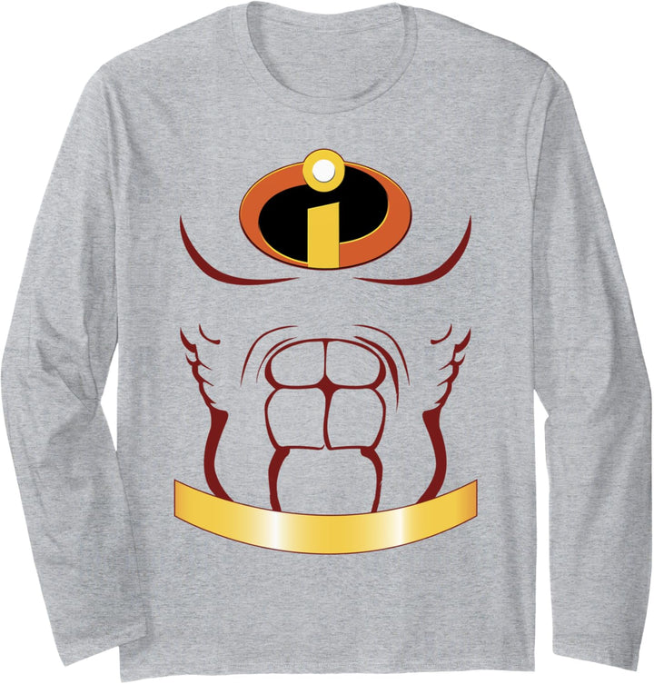 Disney Pixar Incredibles Mr. Incredible Costume Langarmshirt