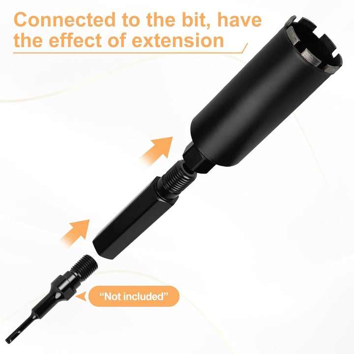 CPROSP 1¼" UNC Diamantbohrkrone mit Kernbohrer Verlängerung 400mm, Kernbohrkrone set, Bohrkrone 110m
