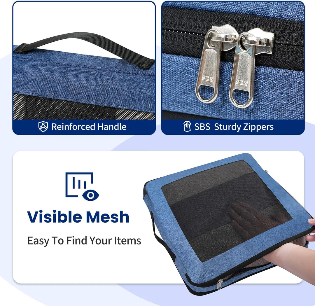 Kompressions-Packwürfel, Verbessertes Netzfenster, Sichtbar und Tragbar, Erweiterbare Reisegepäck-Or