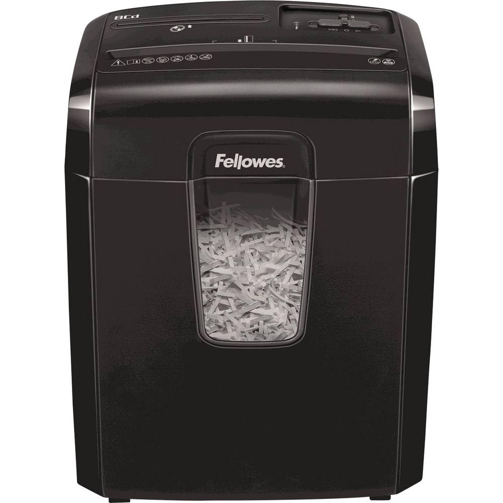 Fellowes Aktenvernichter 8 Blatt Partikelschnitt (P4), Papierschredder für Zuhause, Powershred 8Cd,