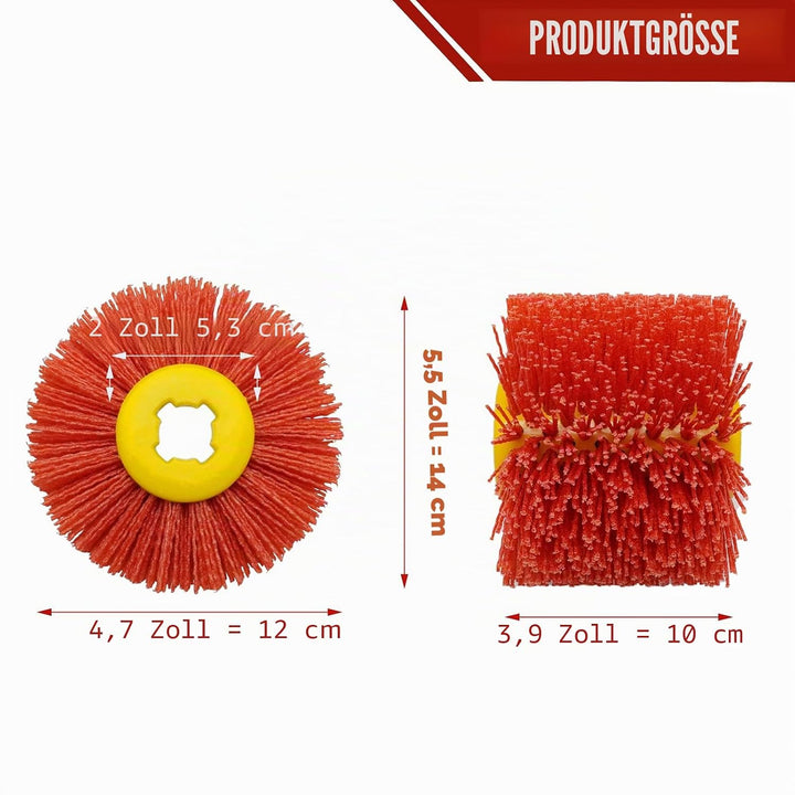 Nylonbürste, 120 Körnung 120x100mm Schleifbürste, für Satiniermaschinen, Holzbearbeitung und Metallp