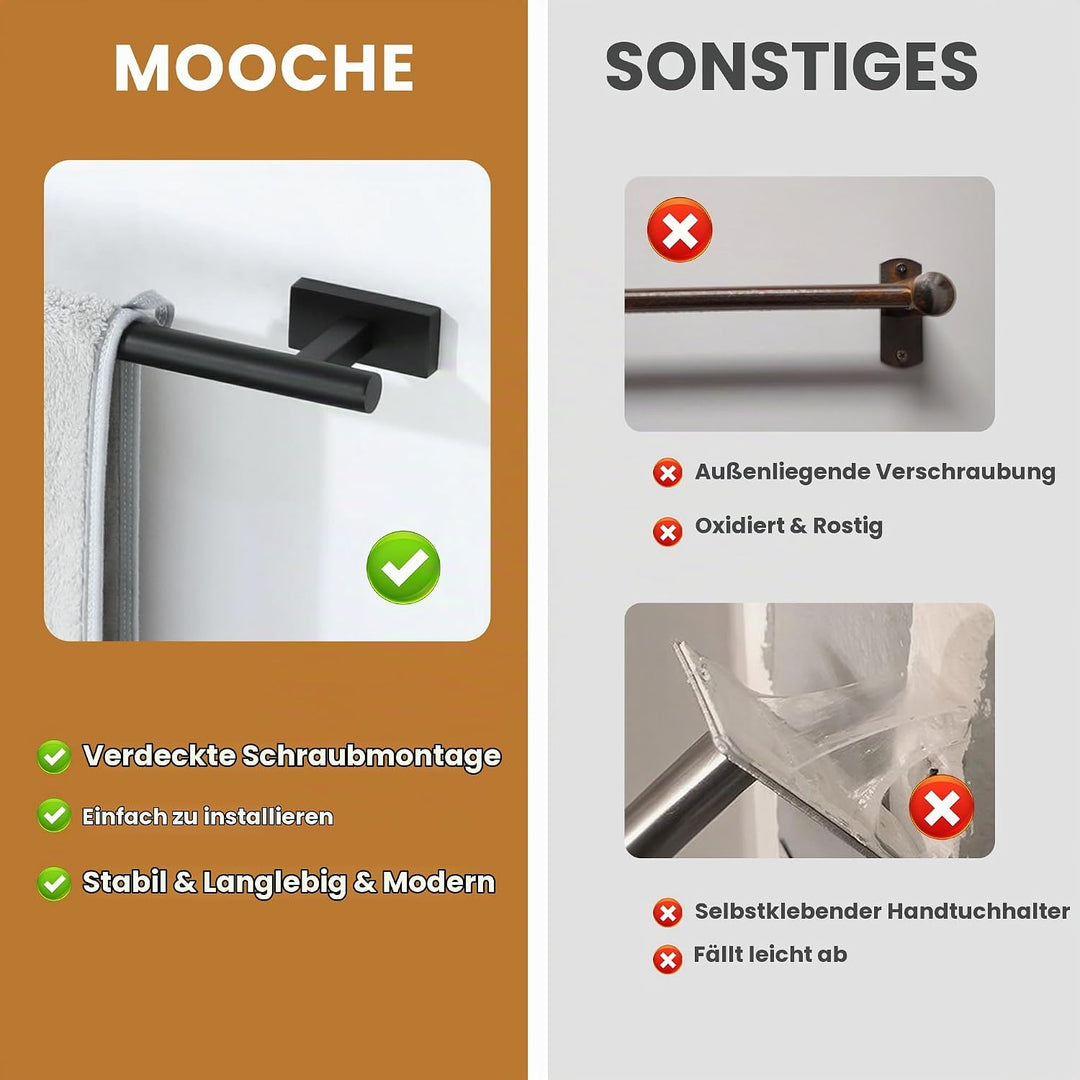 Handtuchhalter 304 Edelstahl Handtuchstange Wandmontage Handtuchhalter Badezimmer Set Bad Handtuch H