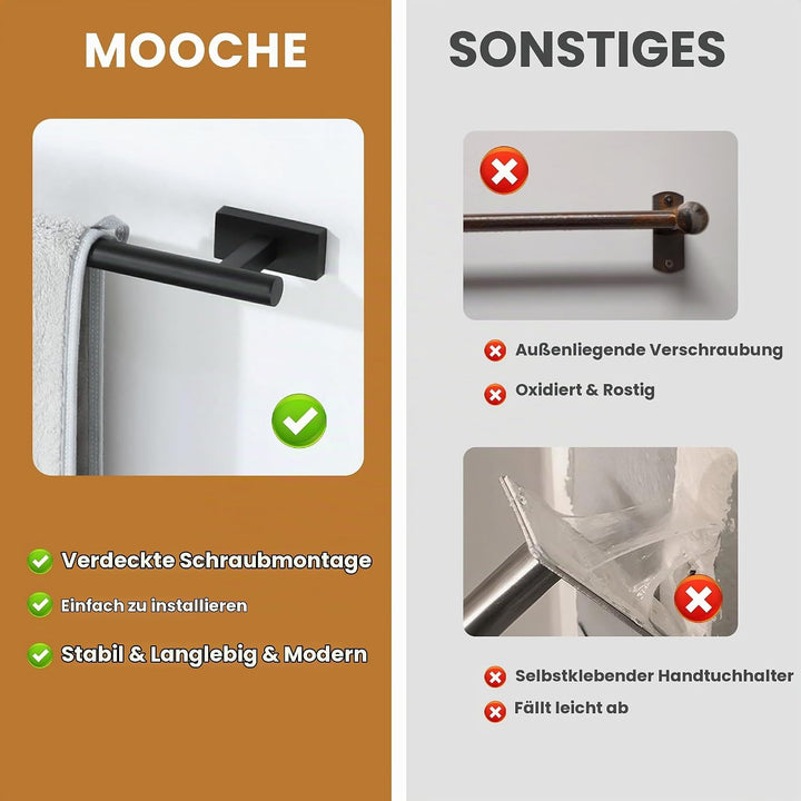 Handtuchhalter 304 Edelstahl Handtuchstange Wandmontage Handtuchhalter Badezimmer Set Bad Handtuch H