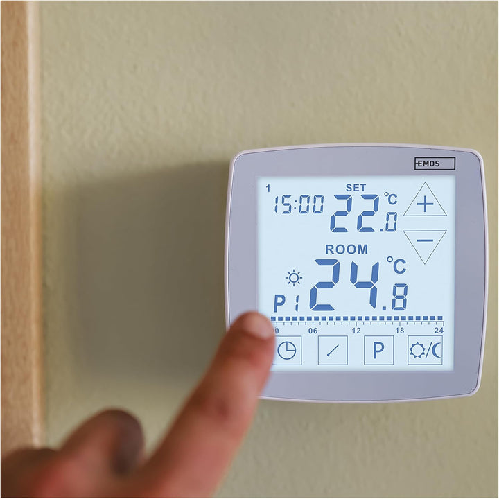 EMOS - digitaler Raumthermostat mit OpenTherm - programmierbar, drahtgebunden 230 V - Heiz-/Kühlsyst