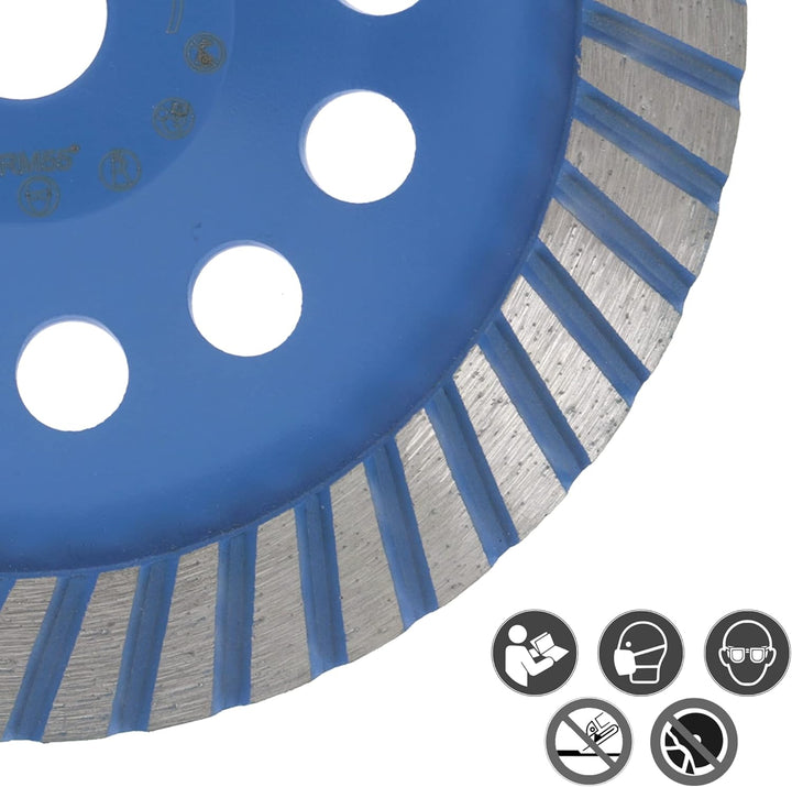 PRODIAMANT Fächer Diamantschleiftopf 180 mm x 22,2 mm Profiqualität für Beton, Naturstein, Mauerwerk