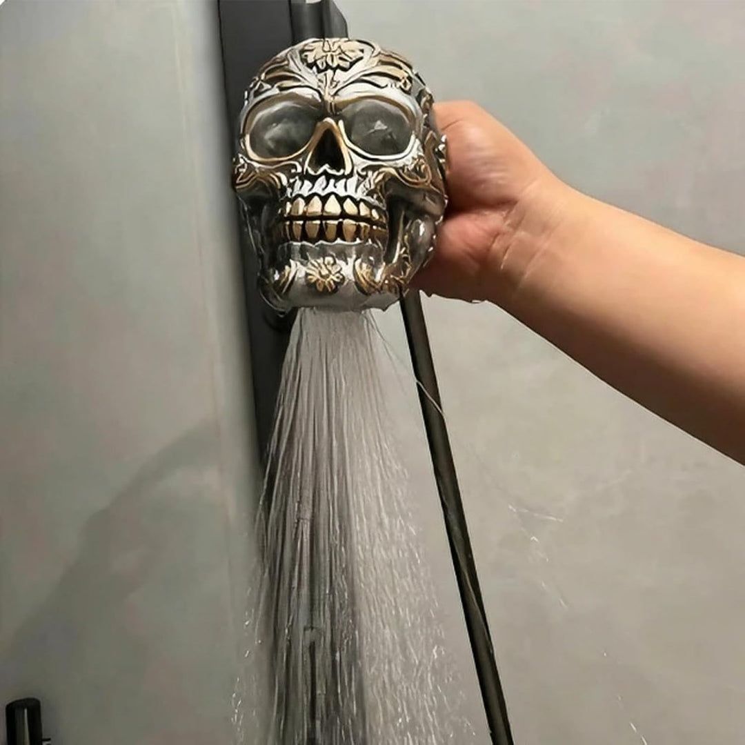 Regenduschkopf – Zubehör in Schädelform für Badewanne – Duschkopf in Form eines Skeletts aus Harz, v