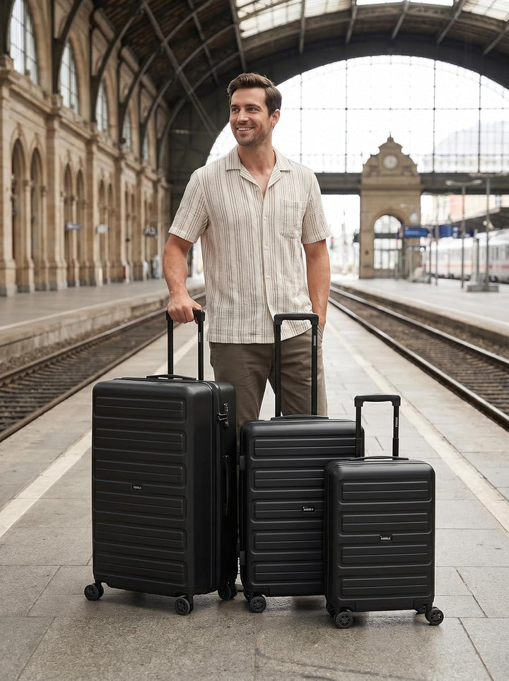 REDOLZ Hartschalen Koffer-Set 3-teilig | Leichte Reise-Trolleys aus hochwertigem, robustem ABS Mater