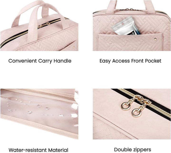 BAGSMART Kulturbeutel kulturtasche Damen, Kulturtasche zum Aufhängen, Toiletry Bag Kosmetiktasche Re
